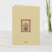 Advent Kandelaber Gestileerd Minimaal Nordic Kerst Kaart (Achterkant)