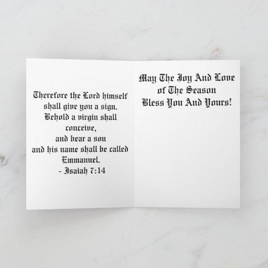 Advent/Kerst Kaart (Binnen)