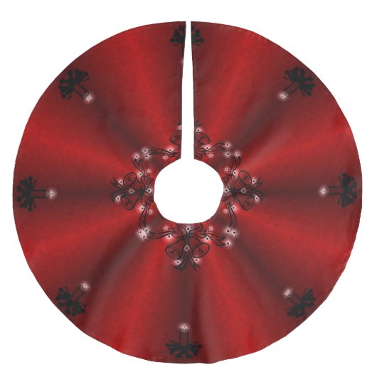 Advent, kerstArtdeco op rode regenboog Kerstboom Rok (Voorkant)