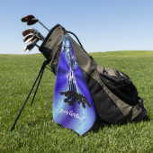 Advent, kerstartik op blauwe groene regenboog golfhanddoek (Groen)