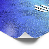 Advent, kerstartik op blauwe groene regenboog perfect poster (Hoek)