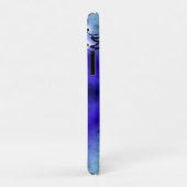 Advent, kerstboomschildering op blauwe groene rege Case-Mate iPhone case (Achterkant/rechts)