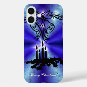 Advent, kerstboomschildering op blauwe groene rege iPhone 16 plus hoesje