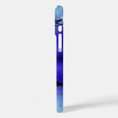 Advent, kerstboomschildering op blauwe groene rege Case-Mate iPhone case (Achterkant / Links)