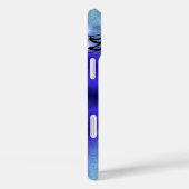 Advent, kerstboomschildering op blauwe groene rege Case-Mate iPhone case (Achterkant / Rechts)