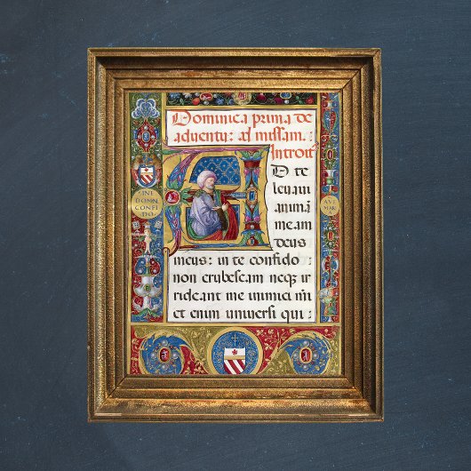 Advent Kerstliturgy Medieval Manuscript Poster