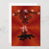 Advent, Kerstmagie op Rood Feestdagenkaart (Voorkant / Achterkant)