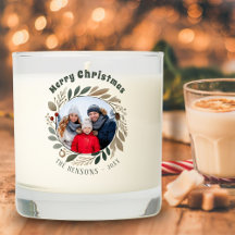 Advent krans gebladerte Vrolijk Kerstmis Familie F