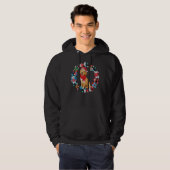 Advent krans Labrador Retriever Kerstmis Hoodie (Voorkant volledig)