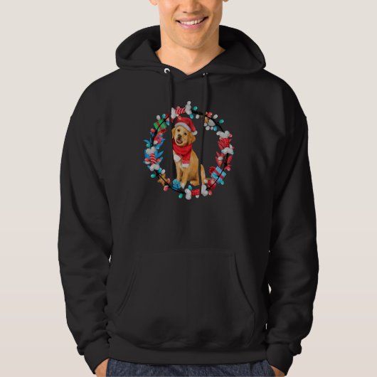 Advent krans Labrador Retriever Kerstmis Hoodie (Voorkant)