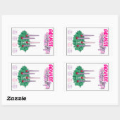 Advent Krans Stickers: Leuk & Gemakkelijk Classroo Rechthoekige Sticker (Vel)