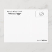 Advent Lutheran Church Briefkaart (Achterkant)