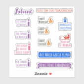 Advent Planner Stickers katholieke Latijnse Massa (Vel)