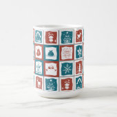 Advent Stijl Kerstmis Mozaïek Patroon Koffiemok (Center)