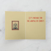 Advent Stylized Candelabra Nordic Christmas With K Kaart (Binnen)