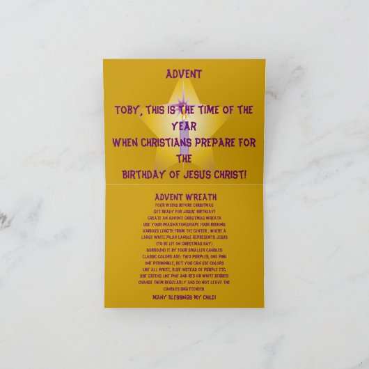 ADVENT Voorbereiding! -Aanpassen Feestdagen Kaart (Binnen)