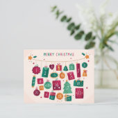 Advent Vrolijke Kerstvakantie lichten Kalender Feestdagenkaart (Staand voorkant)