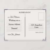 Advent Vrolijke Kerstvakantie lichten Kalender Feestdagenkaart (Achterkant)