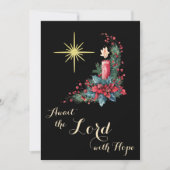 Advent Wacht de Heer met hoop Kerstster Feestdagenkaart (Voorkant)