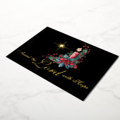 Advent Wacht op de Heer met Hoop Kerstster Folie Feestdagenkaart (Gedraaid)