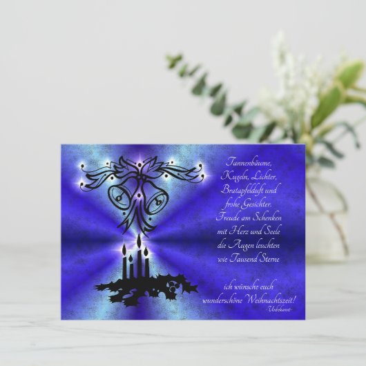 Advent, Weihnachten, Gedicht Deutsch (Staand voorkant)