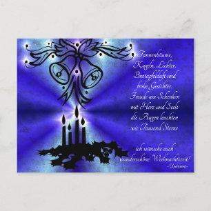 Advent, Weihnachten, Gedicht Deutsch Briefkaart