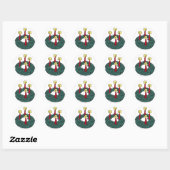 Advent Wreath Candles Ronde Sticker (Vel)