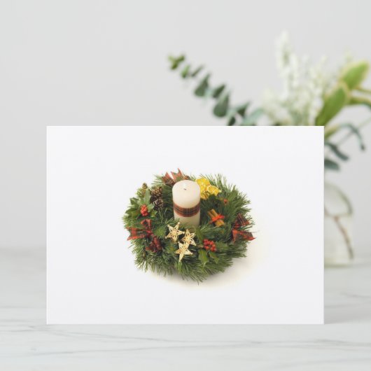 Advent Wreath Invitation Kaart (Staand voorkant)