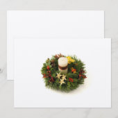 Advent Wreath Invitation Kaart (Voorkant / Achterkant)