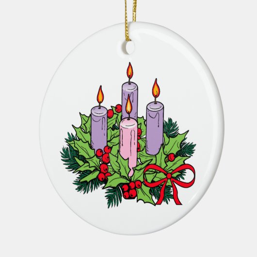 Advent Wreath Keramisch Ornament (Links)