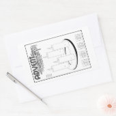Advent Wreath: kleur op nummer voor studenten! Rechthoekige Sticker (Envelop)
