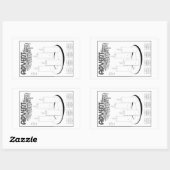 Advent Wreath: kleur op nummer voor studenten! Rechthoekige Sticker (Vel)