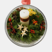 Advent Wreath Metalen Ornament (Voorkant)