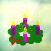 Advent Wreath Raamsticker (Vel 3)