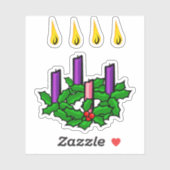 Advent Wreath Sticker (Vel)