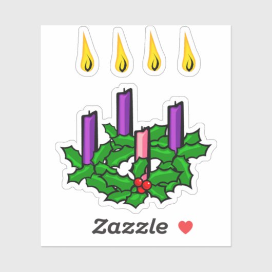 Advent Wreath Sticker (Vel)
