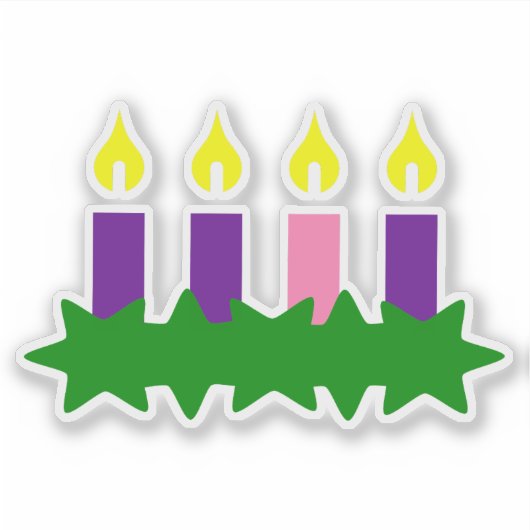 Advent Wreath Sticker Set Aftelkalender (Voorkant)