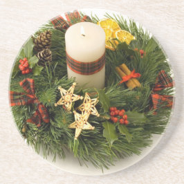 Advent Wreath Zandsteen Onderzetter