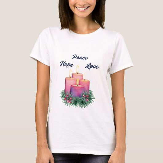 Adventkaarsen T-shirt (Voorkant)