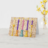 Adventkaarsen verlichten de Kaart van Kerstmis (Gele Bloem)