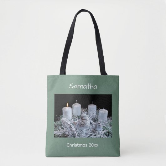 Adventkaarsentassen Tote Bag (Voorkant)