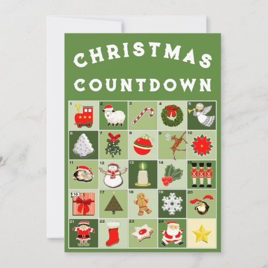Adventkalender Kerstkaart (Voorkant)
