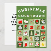 Adventkalender Kerstkaart (Voorkant / Achterkant)