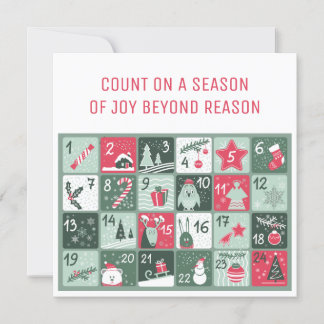 Adventkalender Kerstkaart Kaart