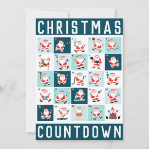 Adventkalender Sport Aftelling Kerstkaart