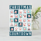 Adventkalender Sport Aftelling Kerstkaart (Staand voorkant)