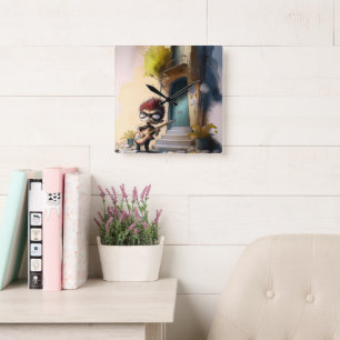 "Adventous Little Explorer" wandklok - een grillen