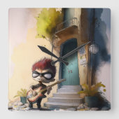 "Adventous Little Explorer" wandklok - een grillen (Voorkant)