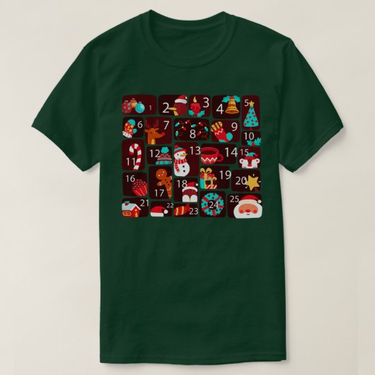 Adventskalender 1 t-shirt (Design voorkant)