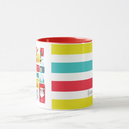 Adventskalender gepersonaliseerde kerst mok (Midden)